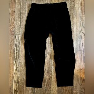 J. Crew Black, velvet straight leg pants
